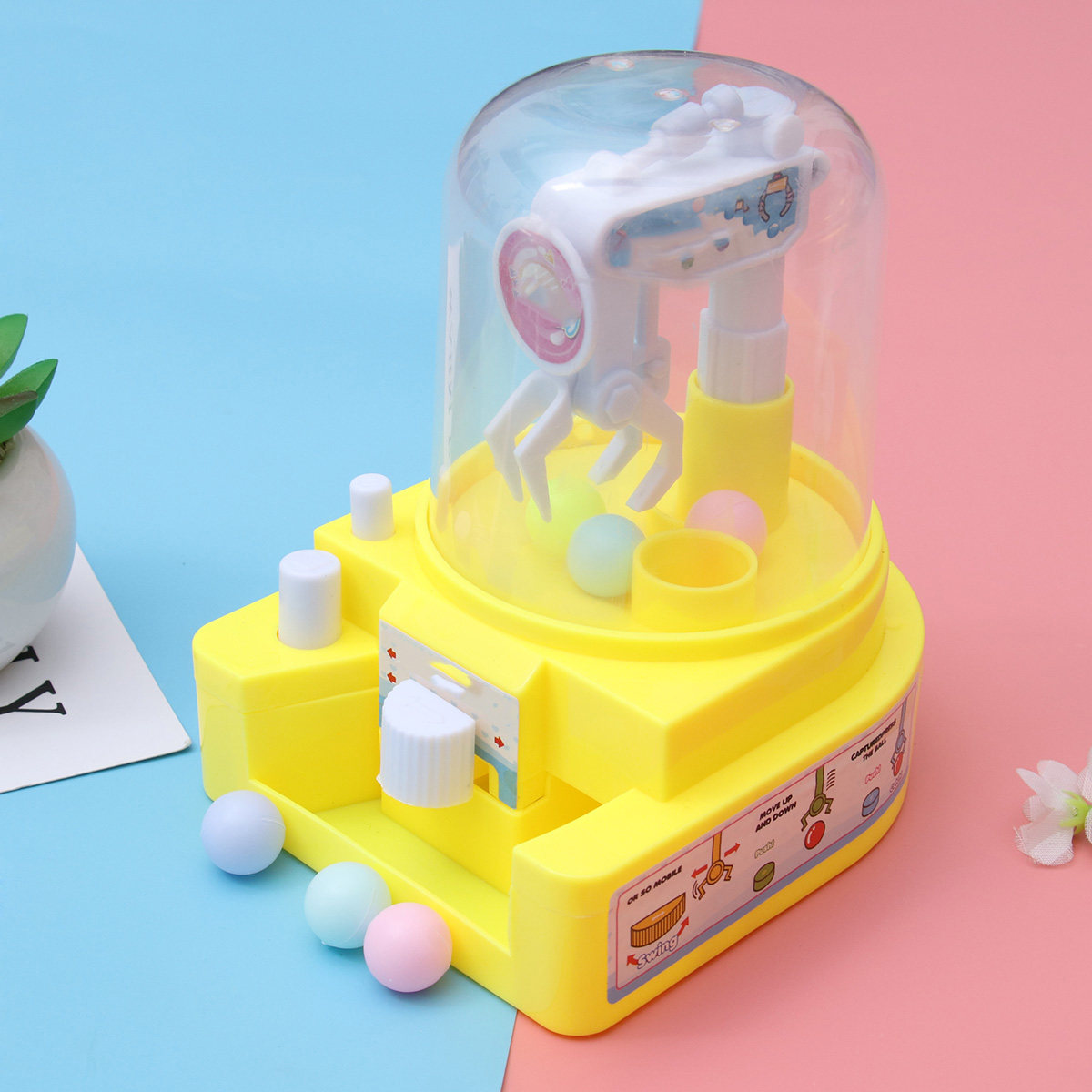 Claw Crane Machine - 1 Stück Süßigkeiten-Greifautomat aus hochwertigem Kunststoff,
