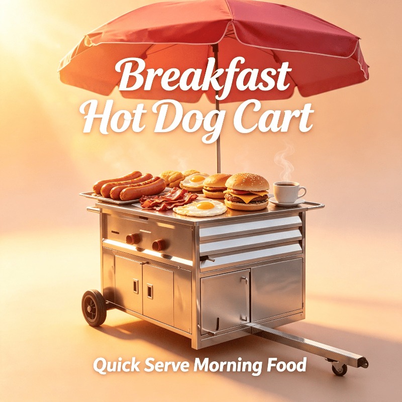 Kompakter mobiler Imbisswagen  – Hot Dog Vending Cart Bewertung und Preis