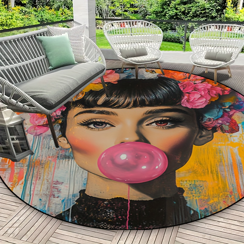 Graffiti-Kunst Frau mit Blumen – Bubble Gum Machine Bewertung und Preis