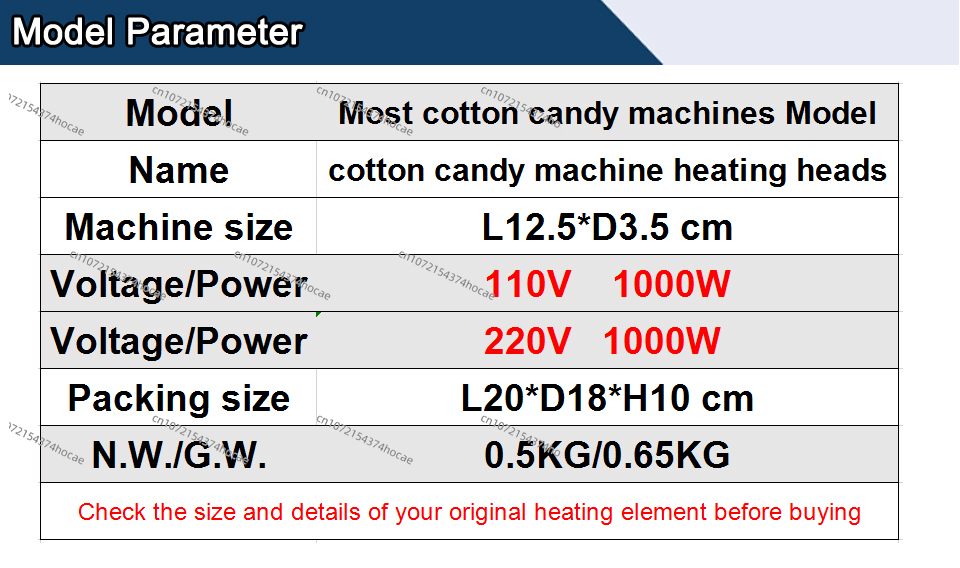 Heizkopf für Zuckerwattemaschi – Candy Floss Machine Bewertung und Preis